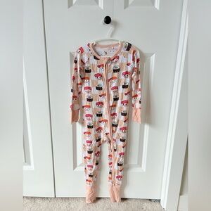 2T Sushi Print One Piece Pajama